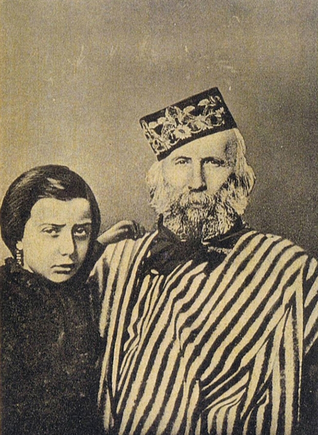 Clelia con il padre Garibaldi
